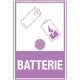 Etichetta rifiuti " BATTERIE"