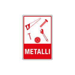 Etichetta autoadesiva rifiuti"METALLI"