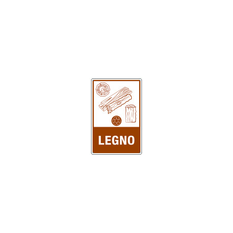 Cartello rifiuti "LEGNO"