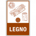 Cartello rifiuti "LEGNO"