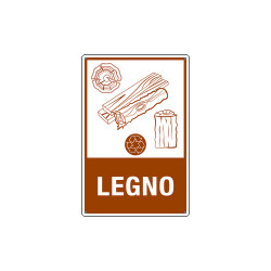 Etichetta autoadesiva rifiuti"LEGNO"