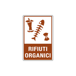 Etichetta autoadesiva rifiuti"RIFIUTI ORGANICI"
