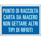 Cartello punto di raccolta carta da macero