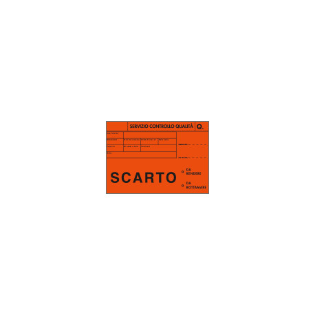 Etichetta adesiva fondo rosso Scartello O