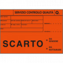 Etichetta adesiva fondo rosso Scartello O