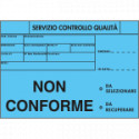 Etichetta adesiva fondo blu NON CONFORME