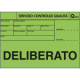 Etichetta adesiva fondo verde DELIBERATO