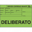 Etichetta adesiva fondo verde DELIBERATO