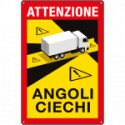 Cartello angoli ciechi per camion in italiano