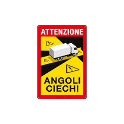 Etichetta autoadesiva angoli ciechi per camion in Italiano