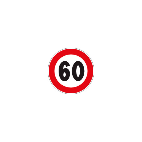 Disco adesivo rifrangente H. I. limite velocità 60Km