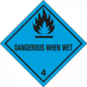 Cartello trasporto merci DANGER. WHEN WET (4)