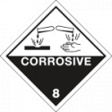Cartello trasporto merci CORROSIVE (8)