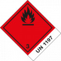 Etichetta 100x120 FLAMMABLE UN 1197