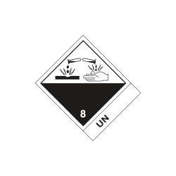 Etichetta 100x120 CORROSIVE UN