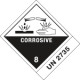 Etichetta 100x120 CORROSIVE UN 2735