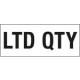 Etichetta adesiva LTD QTY