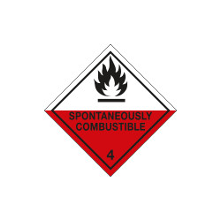 Etichetta adesiva SPONTAN. COMBUSTIBLE (4)