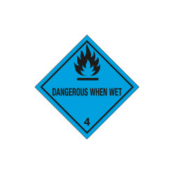Etichetta adesiva DANGEROUS WHEN WET (4)