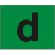 Etichetta verde c lettera d (circolazione deperibili)