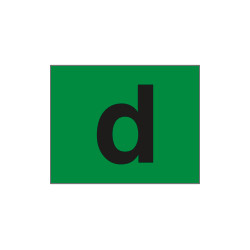 Etichetta verde c lettera d (circolazione deperibili)