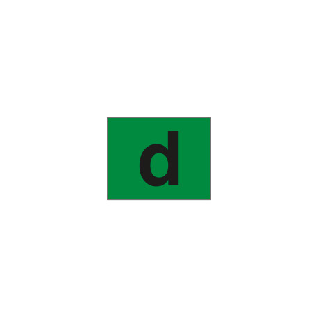 Etichetta verde c lettera d (circolazione deperibili)