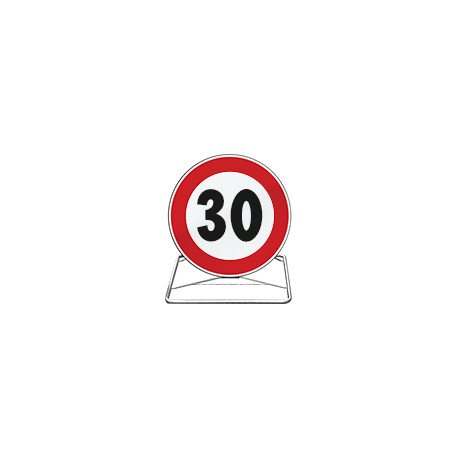 Cavalletto richiudibile +disco da 60 CL 2 "fig. 050 C. d. S. 30 km/h"