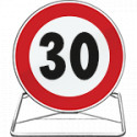 Cavalletto richiudibile +disco da 60 CL 2 "fig. 050 C. d. S. 30 km/h"