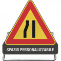 Cavalletto richiudibile con triangolo da 60 CL 1 "fig. 385 C. d. S. "