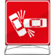 Cavalletto richiudibile con targa 60x60 CL 1 "incidente"