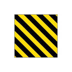 Pannello autoadesivo righe giallo nere