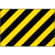 Pannello autoadesivo righe giallo nere