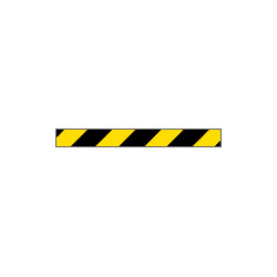 Pannello autoadesivo righe giallo nere