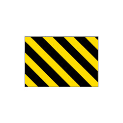 Pannello autoadesivo righe giallo nere