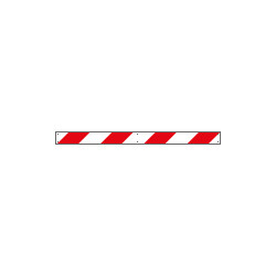 Profilo rifrangente BIANCO ROSSO da sinistra a destra
