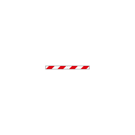 Profilo rifrangente BIANCO ROSSO da sinistra a destra