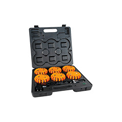 Kit 6 luci led di emergenza per segnalare ostacoli improvv. in valiget