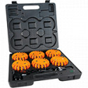 Kit 6 luci led di emergenza per segnalare ostacoli improvv. in valiget