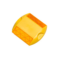 Occhio di gatto retroriflettente giallo/giallo senza ades. bicomponent