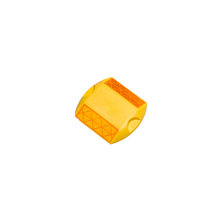 Occhio di gatto retroriflettente giallo/giallo senza ades. bicomponent