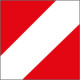 Autoadesivo rifrangente 200 x 200 BIANCO/ROSSO CL. 1