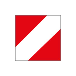Autoadesivo rifrangente 200 x 200 BIANCO/ROSSO CL. 1