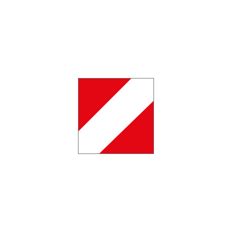 Autoadesivo rifrangente 200 x 200 BIANCO/ROSSO CL. 1