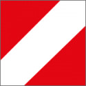 Autoadesivo rifrangente 200 x 200 BIANCO/ROSSO CL. 2
