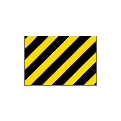 Pannello adesivo rifrangente giallo nero