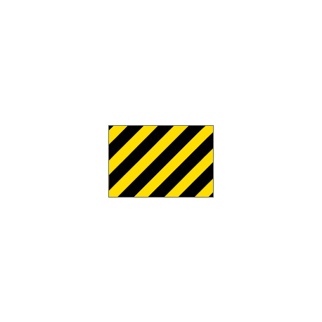 Pannello adesivo rifrangente giallo nero