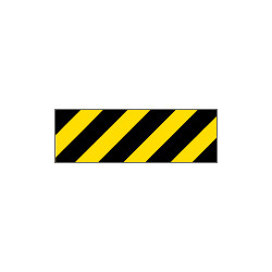 Pannello adesivo rifrangente giallo nero