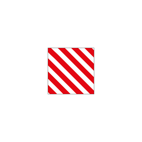 Pannello adesivo rifrangente bianco rosso