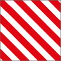 Pannello adesivo rifrangente bianco rosso