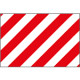 Pannello adesivo rifrangente bianco rosso